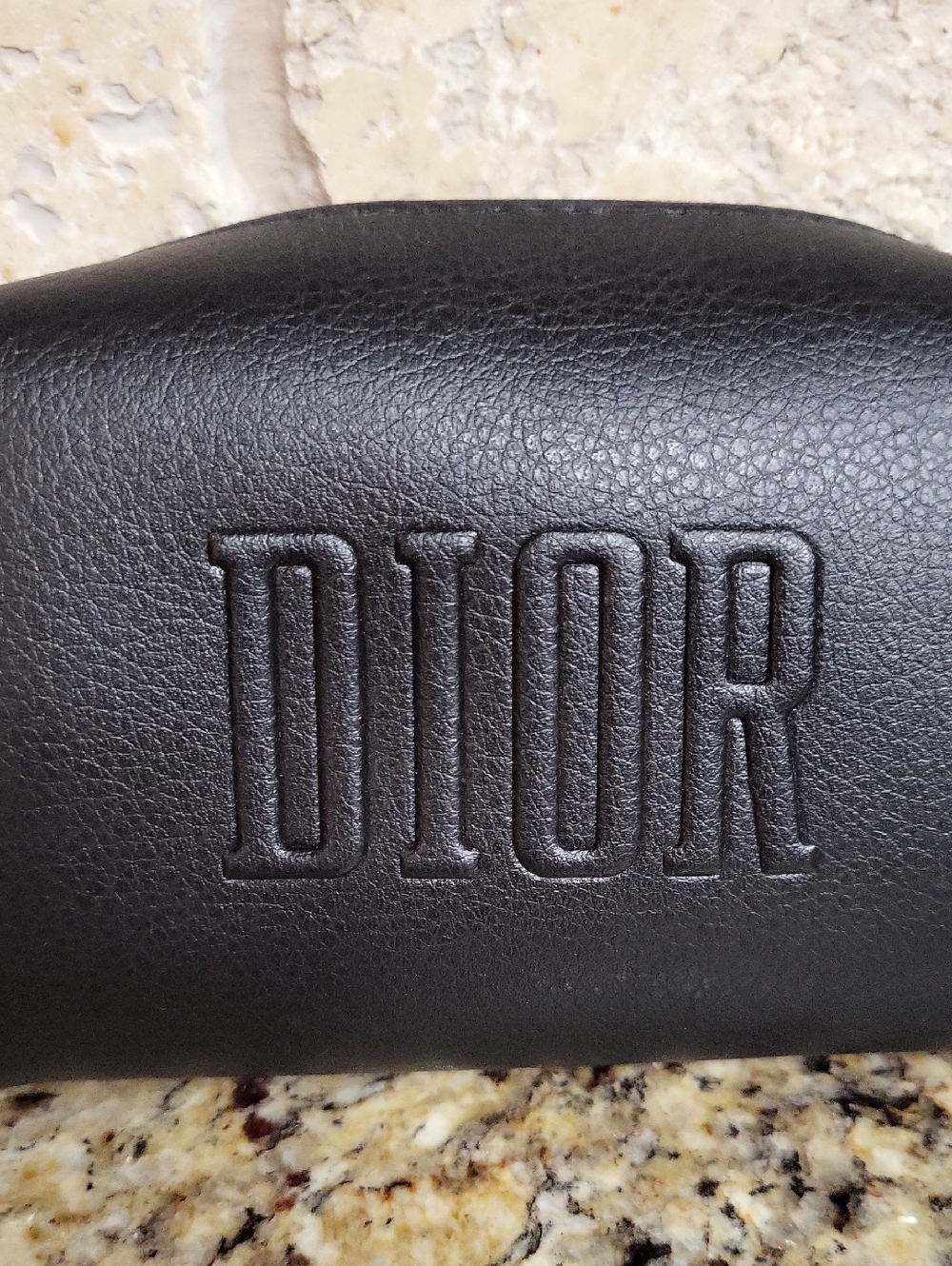 Dior Black Embossed Small Cosmetic Pouch - Picture 2 of 10